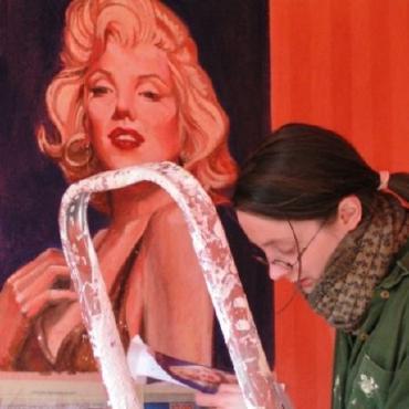 Arbeit am Billardzimmer 06.