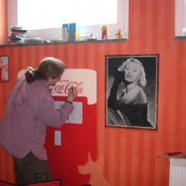 Arbeit am Billardzimmer 07.