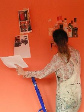 Arbeit am Billardzimmer 08.